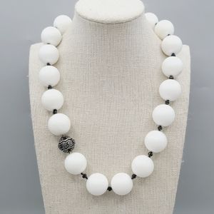 David Yurman Couture Statement Necklace With White Agate Spinel And Black Diamon